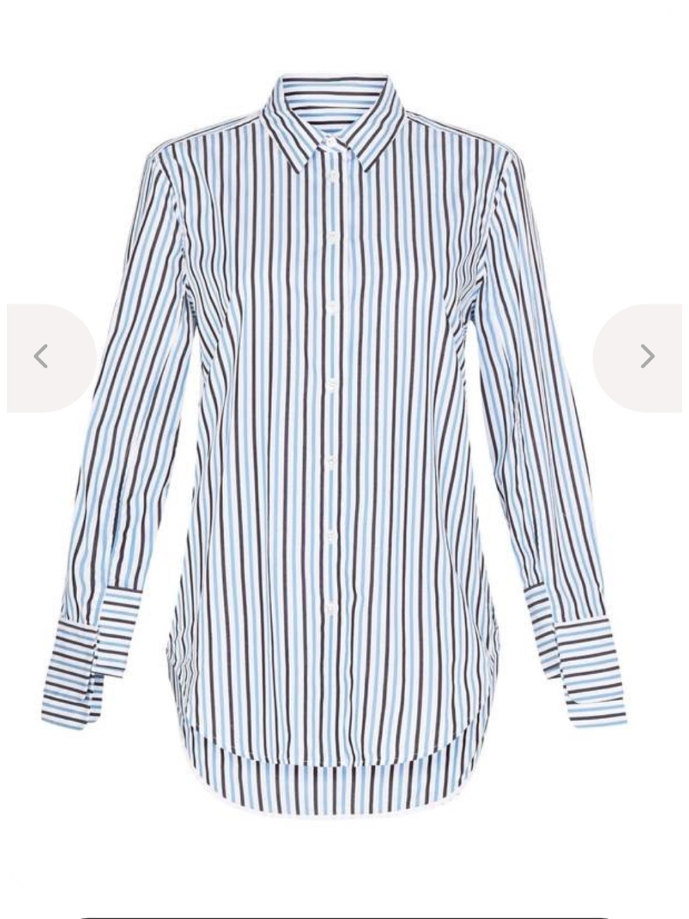 Equipment Split Scuff essential striped cotton shirt Size S